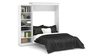 Murphy Beds - Queen Bestar Office Furniture 93" W Queen Murphy Wall Bed and 1 Storage Unit