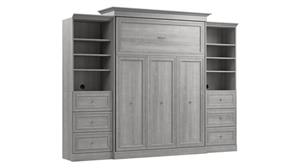 Murphy Beds - Queen Bestar Office Furniture 115in W Queen Murphy Bed and 2 Closet Organizers with Drawers