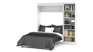 Murphy Beds - Full Bestar Office Furniture 84in W Full Murphy Bed and Closet Organizer