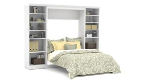 Murphy Beds - Full Bestar Office Furniture 109in W  Full Murphy Wall Bed and 2 Storage Units