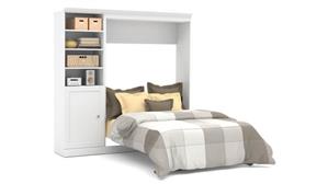 Murphy Beds - Full Bestar Office Furniture 84" W Full Murphy Wall Bed and 1 Storage Unit with Door