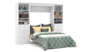 Murphy Beds - Full Bestar Office Furniture 109" W Full Murphy Wall Bed and 2 Storage Units with Drawers