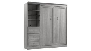 Murphy Beds - Full Bestar Office Furniture 84in W Full Murphy Bed and Closet Organizer with Drawers