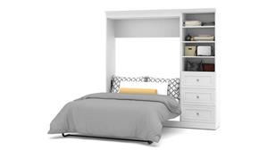 Murphy Beds Bestar Office Furniture 84" W  Full Murphy Wall Bed and 1 Storage Unit with Drawers
