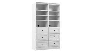 Closet Storage & Organizers Bestar Office Furniture 50in W Closet Organization System with Drawers