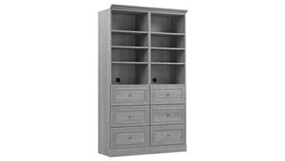 Closet Storage & Organizers Bestar Office Furniture 50in W Closet Organization System with Drawers