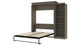 Murphy Beds - Queen Bestar Office Furniture 92" W Queen Murphy Bed with Shelving Unit