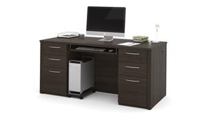 Executive Desks Bestar Office Furniture 66" Executive Desk Kit