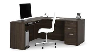 L Shaped Desks Bestar Office Furniture 66in W L-Shaped Desk