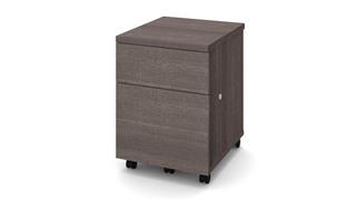 Mobile File Cabinets Bestar Office Furniture 16in W Mobile Pedestal with 2 Drawers