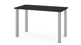 Computer Tables Bestar Office Furniture 24" x 48" Table with Square Metal Legs