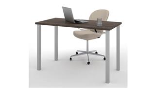 Computer Tables Bestar Office Furniture 24in x 48in Table with Square Metal Legs