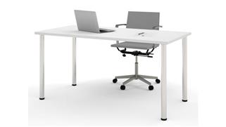 Computer Tables Bestar Office Furniture 30" x 60" Table with Round Metal Legs
