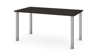 Computer Tables Bestar Office Furniture 30" x 60" Table with Square Metal Legs