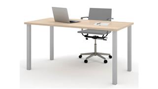 Computer Tables Bestar Office Furniture 30in x 60in Table with Square Metal Legs