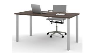 Computer Tables Bestar Office Furniture 30" x 60" Table with Square Metal Legs