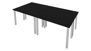 Computer Tables Bestar Office Furniture 48in W x 24in D Table Desks with Square Metal Legs (set of 4)