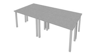 Computer Tables Bestar Office Furniture 48in W x 24in D Table Desks with Square Metal Legs (set of 4)