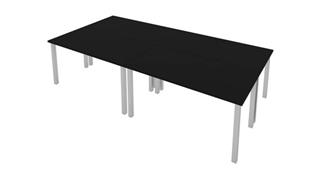 Computer Tables Bestar Office Furniture 60in W x 30in D Table Desks with Square Metal Legs (set of 4)