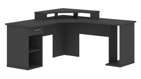 Corner Desks Bestar Office Furniture 66" W L-Shaped Corner Gaming Desk