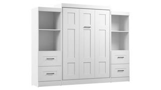 Murphy Beds - Full Bestar Office Furniture Full Murphy Bed and Closet Organizers with Drawers (110in W)