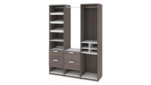 Closet Storage & Organizers Bestar Office Furniture 59” Closet Organizer with 4 Drawers
