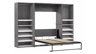 Murphy Beds - Full Bestar Office Furniture 119in W Full Murphy Bed with 2 Closet Organizers