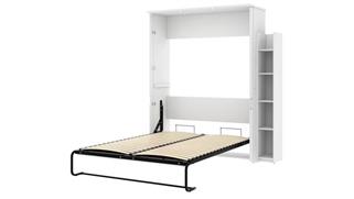 Murphy Beds - Queen Bestar Office Furniture 76in W Queen Murphy Bed with Shelving Unit
