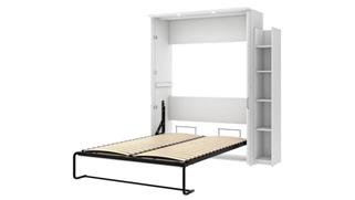 Murphy Beds - Full Bestar Office Furniture 69in W Full Murphy Bed with Shelving Unit