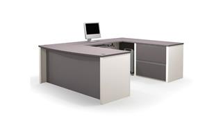 U Shaped Desks Bestar Office Furniture Bow Front U Shaped Desk 93865