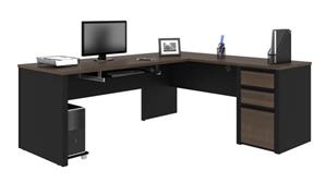 L Shaped Desks Bestar Office Furniture 72in W x 83in D  L-Shaped Workstation