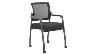 Side & Guest Chairs WFB Designs Linear Mesh Guest Chair with Casters