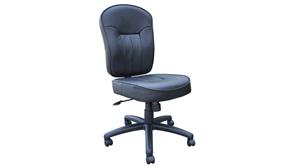 Office Chairs WFB Designs Black Leather Armless Task Chair