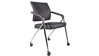 Folding Chairs WFB Designs Black Caresoft Nesting Chair