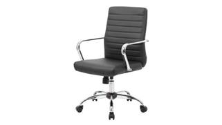 Office Chairs WFB Designs Retro Task Chair with Chrome Fixed Arms