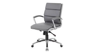 Office Chairs WFB Designs Executive CaressoftPlus™ Chair with Metal Chrome Finish - Mid Back
