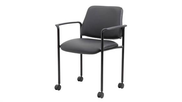 Square Back  Diamond Stacking Chair With Arm