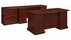 Executive Desks Bush Furniture 66in W Managers Desk, Credenza and Lateral File Cabinet