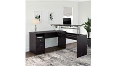 Adjustable Height Desks & Tables Bush Furniture 60" W 3 Position L Shaped Sit to Stand Desk