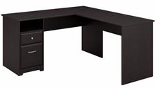 L Shaped Desks Bush Furniture 60in W L-Shaped Computer Desk with Drawers