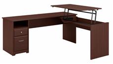 Adjustable Height Desks & Tables Bush Furniture 72" W 3 Position L-Shaped Sit to Stand Desk