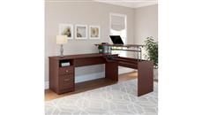 Adjustable Height Desks & Tables Bush Furniture 72" W 3 Position L Shaped Sit to Stand Desk