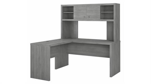 L Shaped Desks Bush Furniture L-Shaped Desk with Hutch