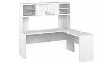 L Shaped Desks Bush Furniture 72in W L-Shaped Credenza Desk with Hutch