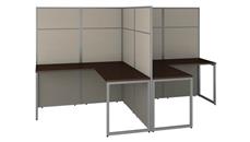 Workstations & Cubicles Bush Furniture 60" W 2 Person L-Shaped Cubicle Desk Workstation with 66"H Panels