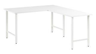 L Shaped Desks Bush Furniture 60in W x 30in D L-Shaped Computer Desk with Metal Legs
