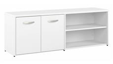 Storage Cabinets Bush Furniture Low Storage Cabinet with Doors and Shelves