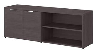 Storage Cabinets Bush Furniture 60in W Low Storage Cabinet with Doors and Shelves