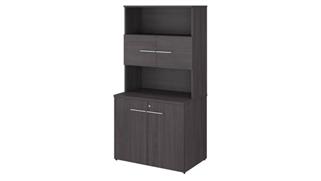 Storage Cabinets Bush Furniture 36in W Tall Storage Cabinet with Doors and Shelves