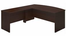 L Shaped Desks Bush Furniture 72in W x 36in D Bowfront Desk Shell with 48in W Return